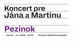 Read more about the article KONCERT PRE JÁNA A MARTINU V PEZINKU – 3.4.2018