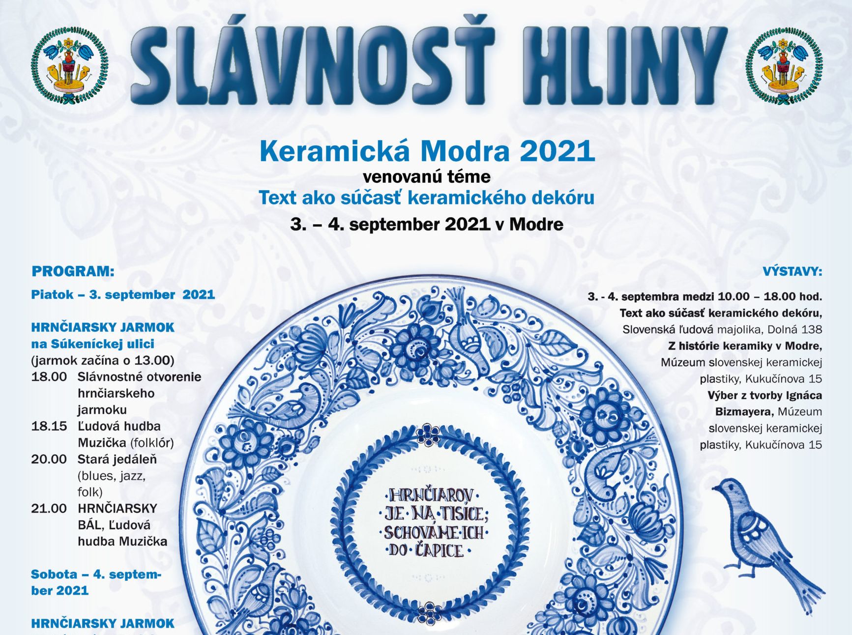 You are currently viewing Slávnosti hliny – hráme koncert a Hrnčiarsky bál v Modre – 3.9.2021 – 18:15 a 21:00