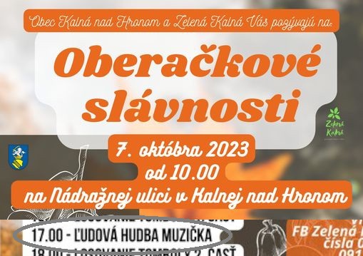 You are currently viewing Oberačkové slávnosti Kalná nad Hronom – 7.10.2023 – 17:00